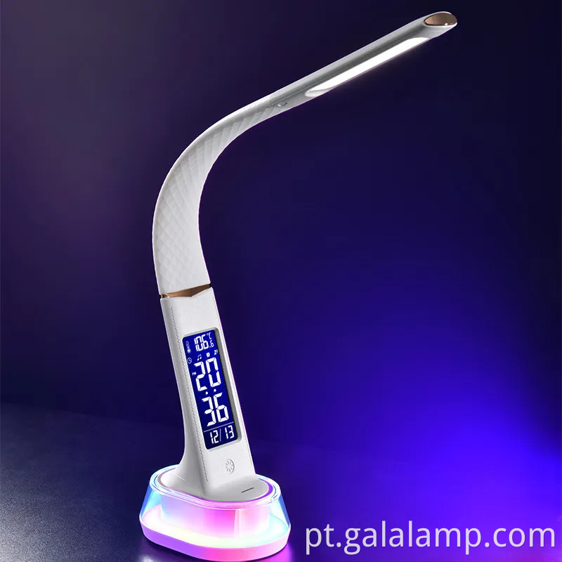 Lâmpada de mesa de despertador RGB vibrante para decoração de casa